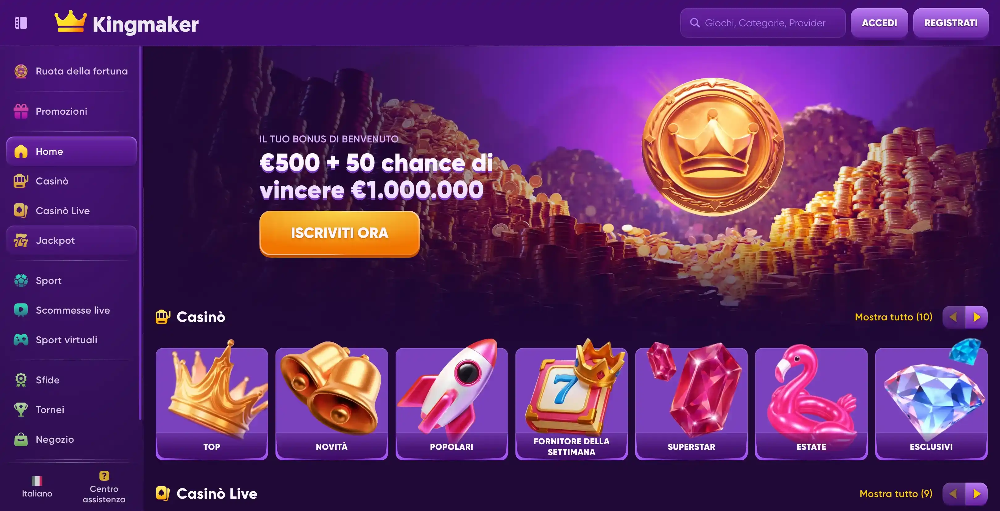 Kingmaker casino
